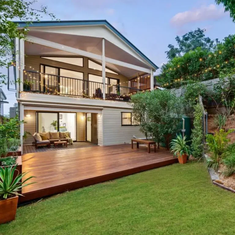 garden back yard with deck