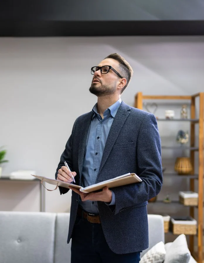 agent walking through to give an appraisal