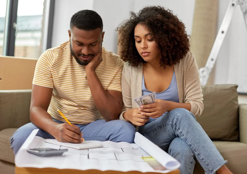 couple reviewing documents